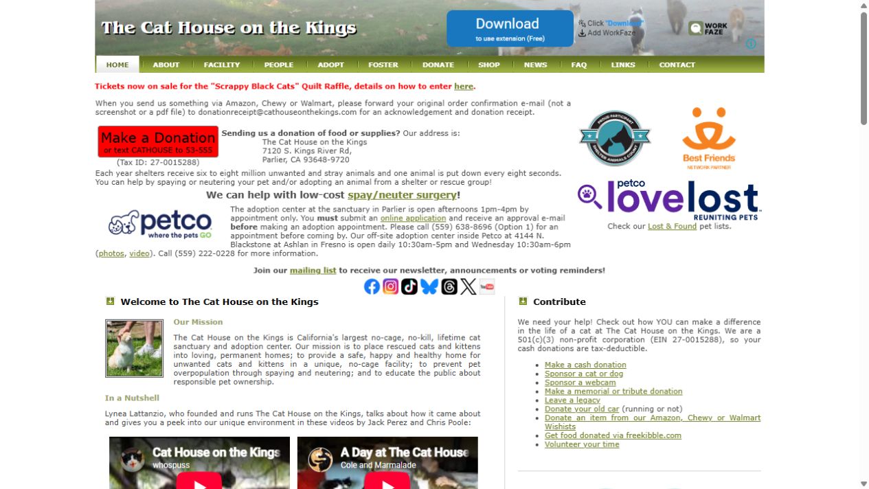 Current homepage desktop capture showing dense navigation, announcements and multiple columns